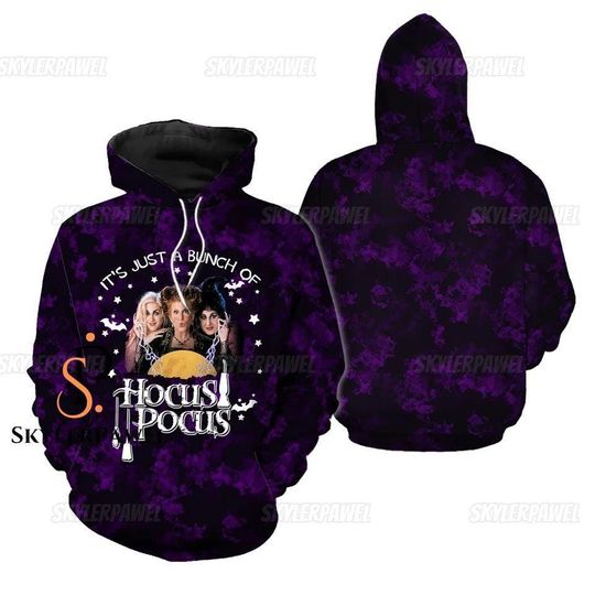 Halloween Hocus Pocus 3D Hoodie, Hocus Pocus Hoodie, Sanderson Sisters Hoodie, Halloween Witch Hoodie, Gift For Her