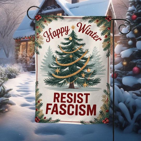 Discover Subtle Anti fdt Christmas Tree Garden Flag, All I Want for Christmas is Equality, Santa is a Socialist, Liberal Xmas Outdoor Decor NGWO13