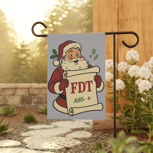 Discover Anti Trump Christmas Garden Flag: Anti MAGA Retro Christmas FDT Yard Flag, Anti Trump Christmas Porch Decor
