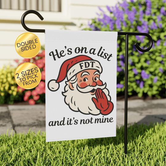 Discover Anti Trump Garden Flag: FDT Winter Santa Claus Liberal Activist Decor