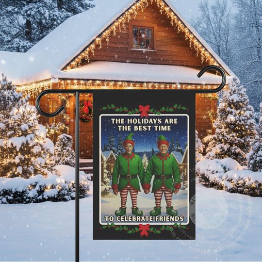 Discover Funny Anti Trump Christmas Garden Flag: Political Gag Gift