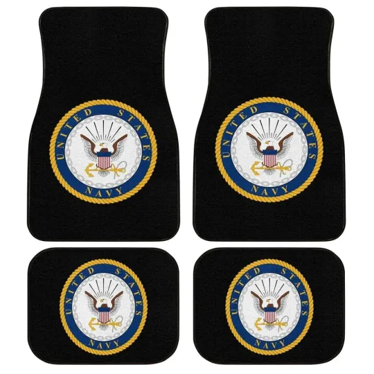 Discover United States Navy Armorial Car Floor Mats - Military Pride Accessories
