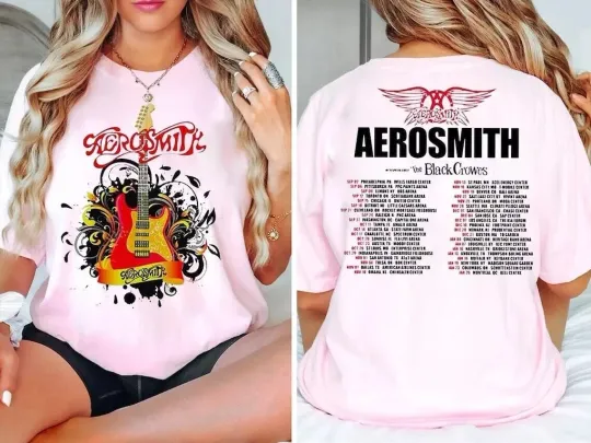 Discover Aerosmith 2023 – 2024 Peace Out Farewell Tour with The Black Crowes Tour T-Shirt