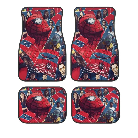 Spider Man Homecoming Car Floor Mats, Marvel Movie Auto Accessories, Superhero