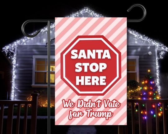 Discover Fuck Donald Trump Anti Trump Flag  Political Lawn Sign, Santa Stop Here Flag, Not My President Garden Banner, No Kings in America No Faux