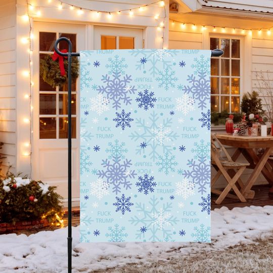 Discover Subtle F*ck Anti Trump Garden Flag, Winter Snowflake Outdoor Yard Flag, Funny Political FDT Decor, Liberal Democrat Holiday Decoration