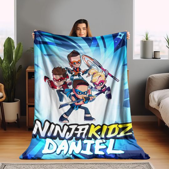 Discover Ninja Kidz TV Family Birthday Blanket/Ninja Kidz TV Birthday Blanket/Ninja Kidz TV Blanket/Custom Ninja Kidz Tv Birthday Blanket OGTB16