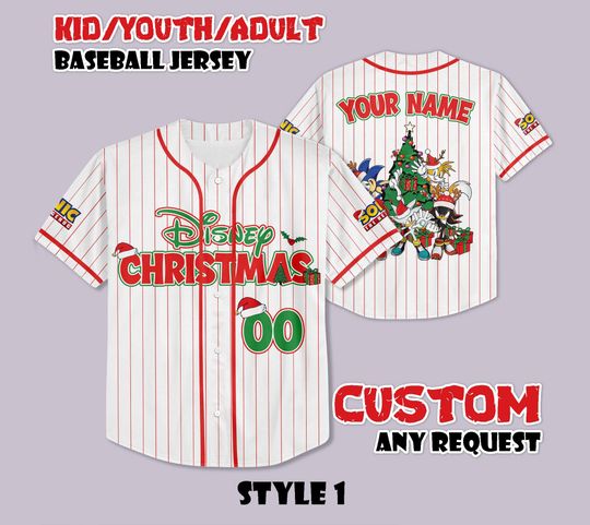 Discover Custom Sonic Christmas Baseball Jersey, Personalized Sonic the Hedgehog Christmas Jersey, Sonic Christmas Party, Christmas Gifts