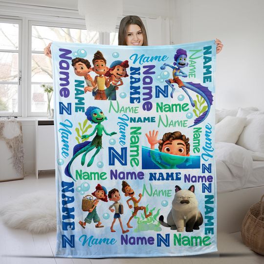 Discover Personalized Luca Blanket/Luca Birthday Blanket/Luca Birthday Blanket Gift/Lucas Blanket/Disney Luca Christmas Gift/Luca Blanket OGXY19