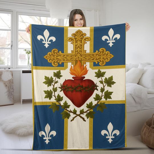 Discover New! Flag of the Sacred Heart Blanket AXIC16