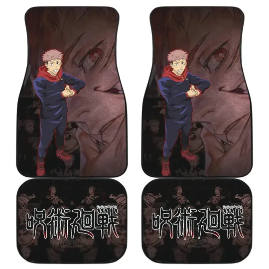 Discover Itadori Yuji With Sukuna Jujutsu Satoru Car Floor Mats Anime Car Accessories