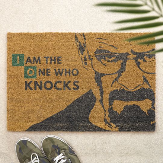 Discover Im the One Who Knocks Brush Door Mat Front Door Mat Custom Printed Funny Doormat First Home Family Gift Couples Gift