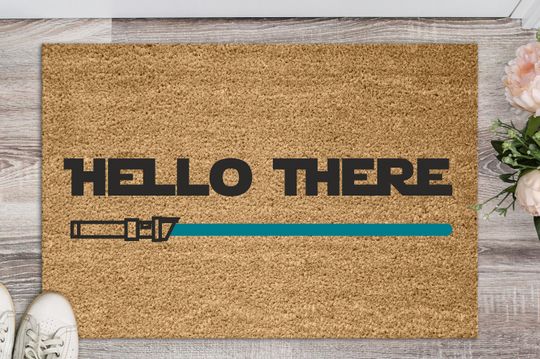 Discover Star Wars Doormat: Hello There Lightsaber, UV Ink Printed