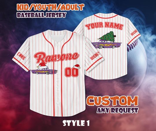 Discover CUSTOM Ramone Christmas Baseball, Pixar Cars Team Jersey, Personalized Disney Ramone Cars Jersey, Disney Fans Gift, Christmas Gifts