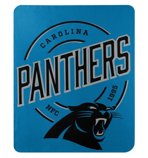 Discover Carolina Football Team Panthers Split Wide Fleece Throw Blanket Large