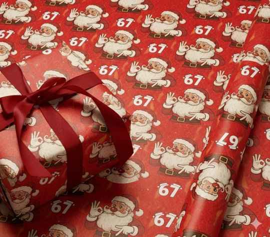 Discover Six Seven Santa Claus Christmas Wrapping Paper | Gen Alpha Meme Gift Wrap