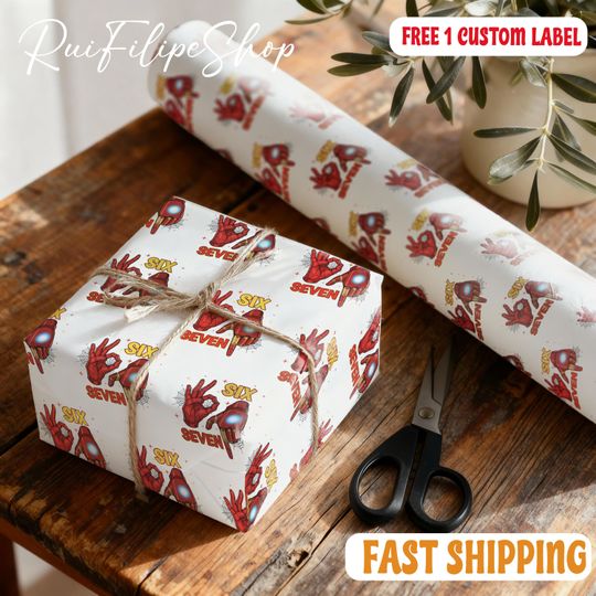 Discover Funny Hero 67 Wrapping Paper, Six Seven Wrapping Paper, Trendy 6 7 Christmas Wrapping Paper, Viral 67 Super Hero Wrapping Paper, Xmas Gifts