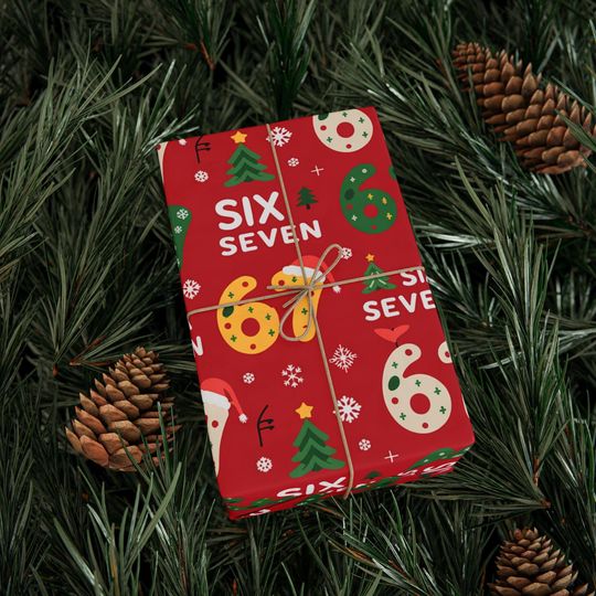 Discover 67 Christmas Wrapping Paper, Six Seven Wrapping Paper, Festive Wrapping Paper, Xmas Wrapping Paper, Seasonal Gift Wrap, Eco-friendly Wrap