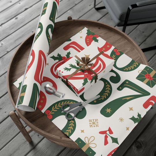 Discover Six Seven Christmas themed wrapping paper
