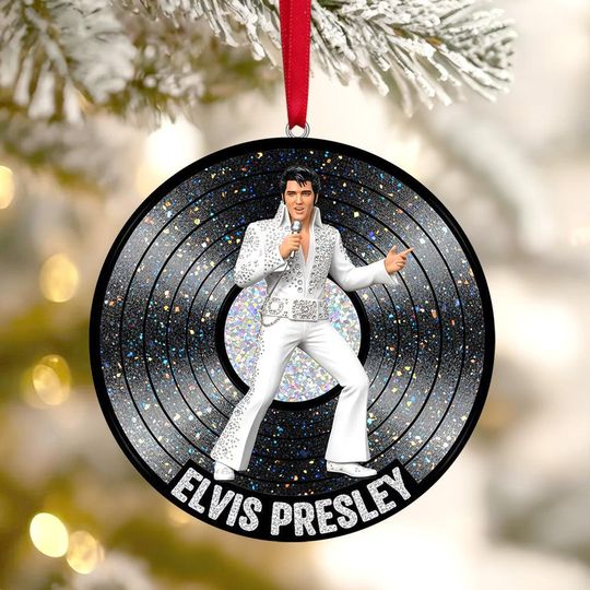Discover The King of Rock Personalized Acrylic Ornament  Christmas Gift for Music Lovers and Rock Fans