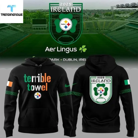 Discover Pittsburgh Steeler Ireland 2025 Dublin Game Day 3D Hoodie