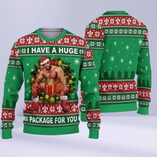 Discover Barry Woods Ugly Christmas Sweater  Funny Huge Package Meme Xmas Sweatshirt, Hilarious Holiday Gift Idea.