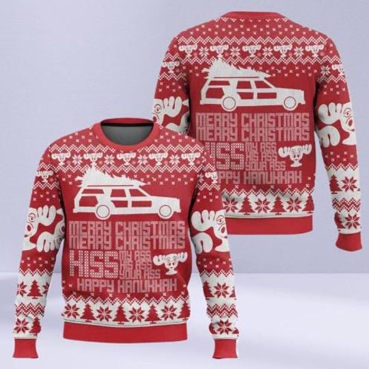 National Lampoons Christmas Vacation Sweater, Funny Car Ugly Sweater, Holiday Gift For Lovers
