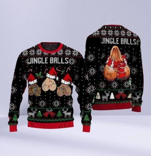 Discover Funny Jingle Balls Ugly Christmas Sweater  Adult Humor Holiday Pullover, Novelty Xmas Party Gift