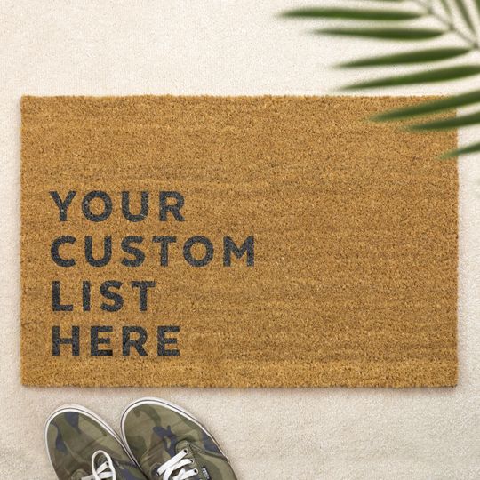 Discover Custom List Brush Door Mat Funny Don't Forget Front Doormat Custom Printed First Home Family Gift Couples Gift