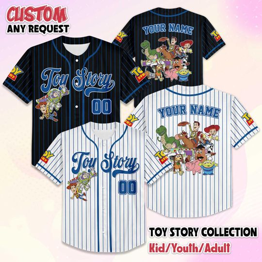 Discover Custom Toy Story Baseball Jersey, Personalized Disney Toy Story Shirt, Disney Baseball Team Outfit, Gift For Fans