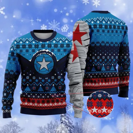 Discover Superhero Ugly Christmas Sweater Men's Holiday 3D Sweatshirt Christmas Gift 2025