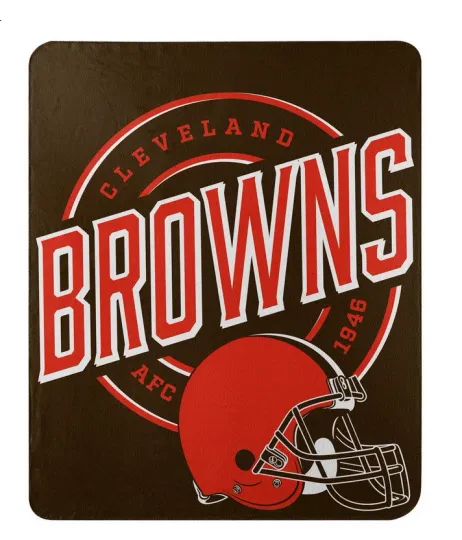 Discover Cleveland Football Team Browns football Split Wide Fleece Throw Blanket