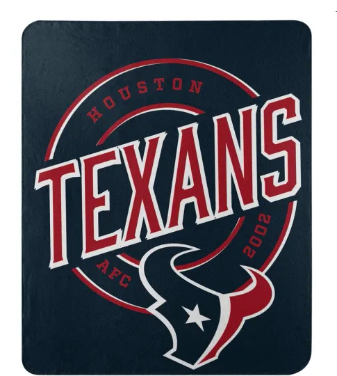 Houston Football Team Texans football Split Wide Fleece Throw Blanket