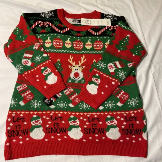 Discover Reindeer Ugly Christmas Sweater Women 2XL New