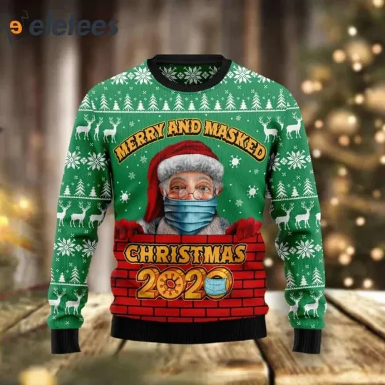 Discover Merry And Masked Christmas 2020 Ugly Sweater ABB2Z49T