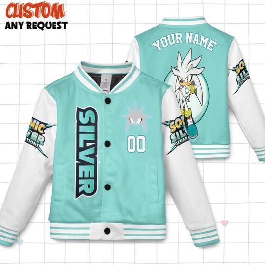 Discover Custom Hedgehog Baseball Jacket, Personalized Sonic the Hedgehog Baseball Jacket, Kids Youth Adult Varsity Jacket