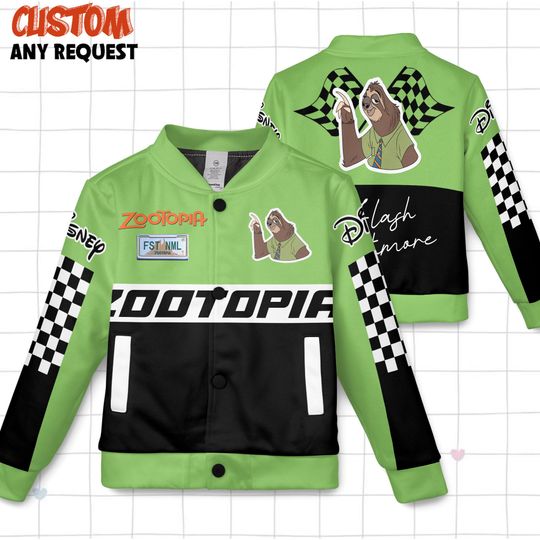 Discover Custom Disney Flash Zotopia Baseball Jacket, Disney Flash Varsity, Disneyland Baseball Team Matching Outfit, Birthday Gift