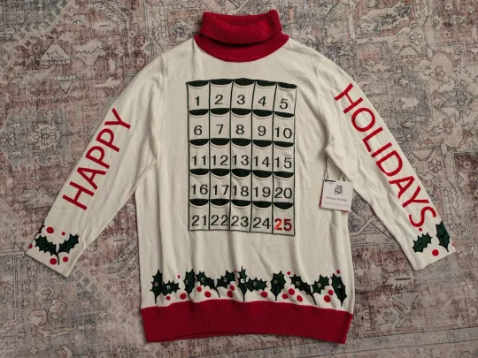 Discover Whoopi Holiday Advent Countdown Calendar Ugly Christmas Sweater XXL READ