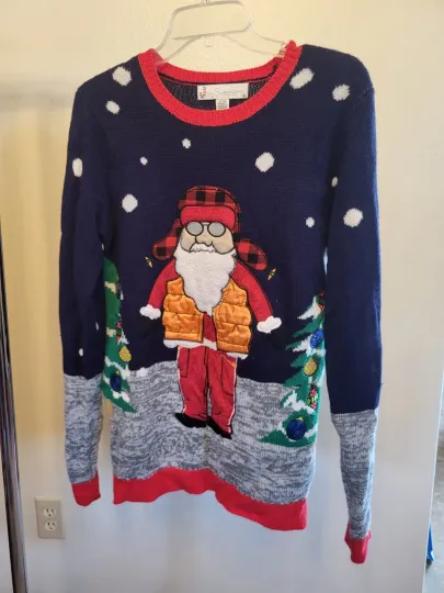 Discover Jolly Sweaters 3D Santa Dressed for Winter Christmas Ugly Sweater Adult small
