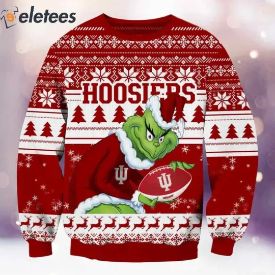 Discover Hoosiers Grnch Christmas Ugly Sweater 966XM1AV