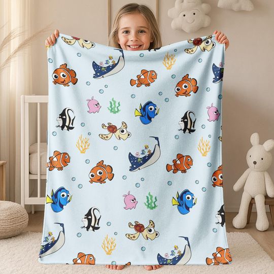 Finding Nemo Sherpa Blanket, Finding Dory Plush Blanket