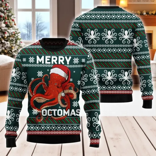 Discover Merry Octomas Ugly Christmas Sweater Unisex