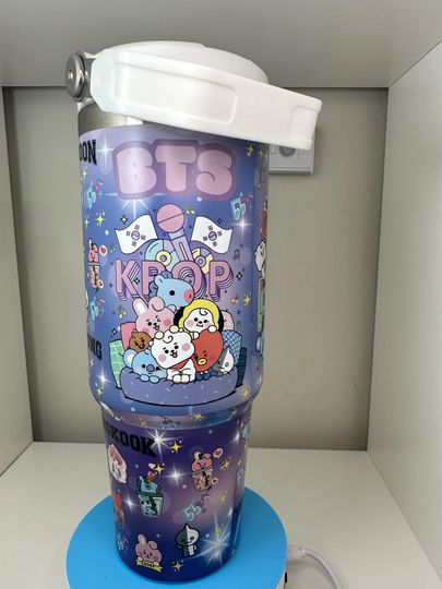 Discover 30oz  Matte K-pop Boy Band   Water Bottle Tumbler with Flip Straw