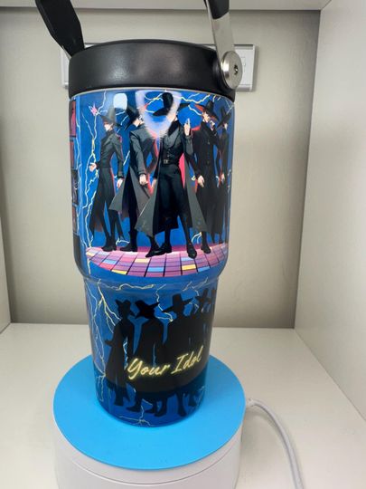 30oz Glossy Your Idol  Tumbler with Flip Straw