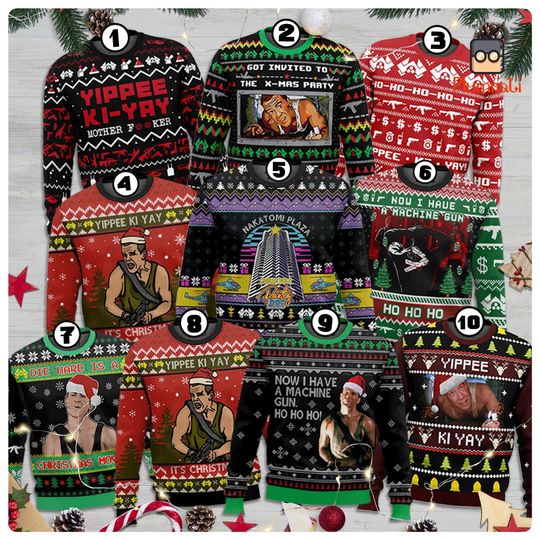 Discover Die Hard Christmas Ugly Sweater, Nakatomi Plaza Christmas Sweater, Christmas Movie Sweatshirt, John McClane Sweatshirt, Christmas Party