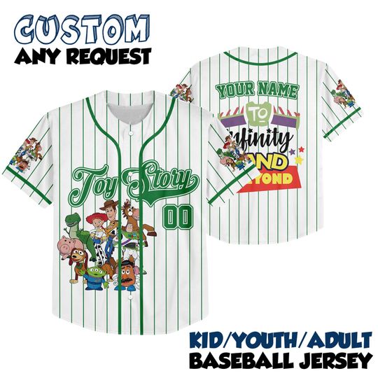 Discover Custom Disney Toy Story Characters Baseball Jersey Sport Team, Kids Youth Adult Disney Jersey, Toy Story Character, Jersey for Pixar Fan