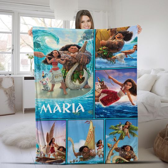 Discover Moana Movie Blanket Moana Princess Fleece Blanket Maui Moana Blanket Maui Blanket