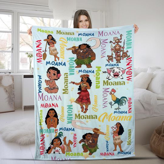 Discover Personalized Watercolor Disney Moana Blanket