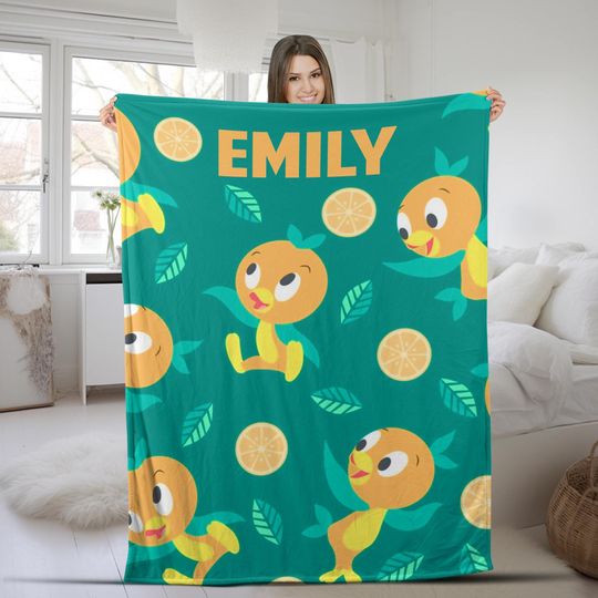 Discover Disney Orange Bird, Cute Orange Bird Blanket, Dis.ney Cartoon Blanket, Sunshine Blanket