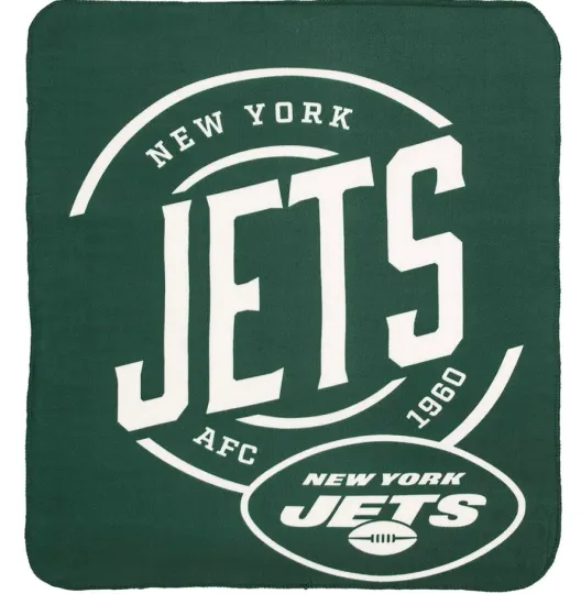 Discover New York Football Team Jets Helmet Logo Soft Fleece Throw Blanket